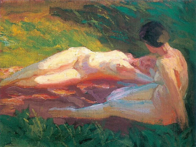 1863-Julius Leopold Bernhard Exter - Posto soleggiato per nudisti